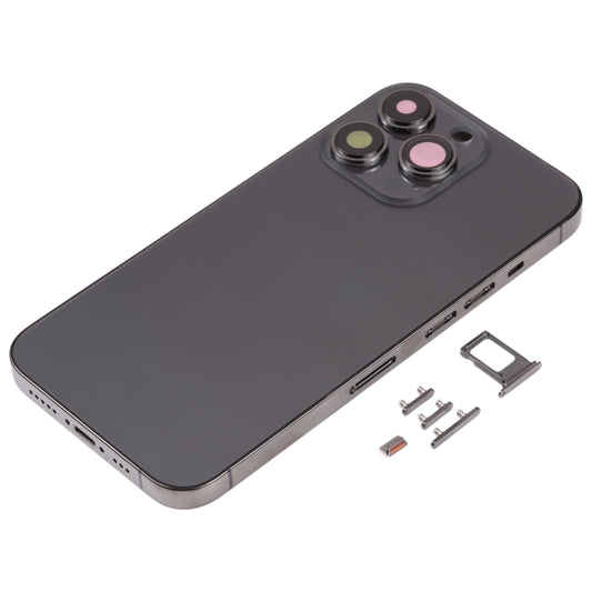 Back Housing Cover with SIM Card Tray & Side Keys & Camera Lens for iPhone 13 Pro(Black) by buy2fix