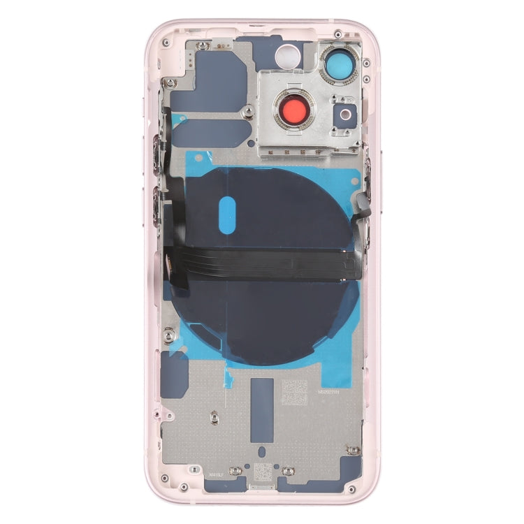 For iPhone 13 mini Battery Back Cover with Side Keys & Card Tray & Power + Volume Flex Cable & Wireless Charging Module(Pink) - Back Cover by buy2fix | Online Shopping UK | buy2fix