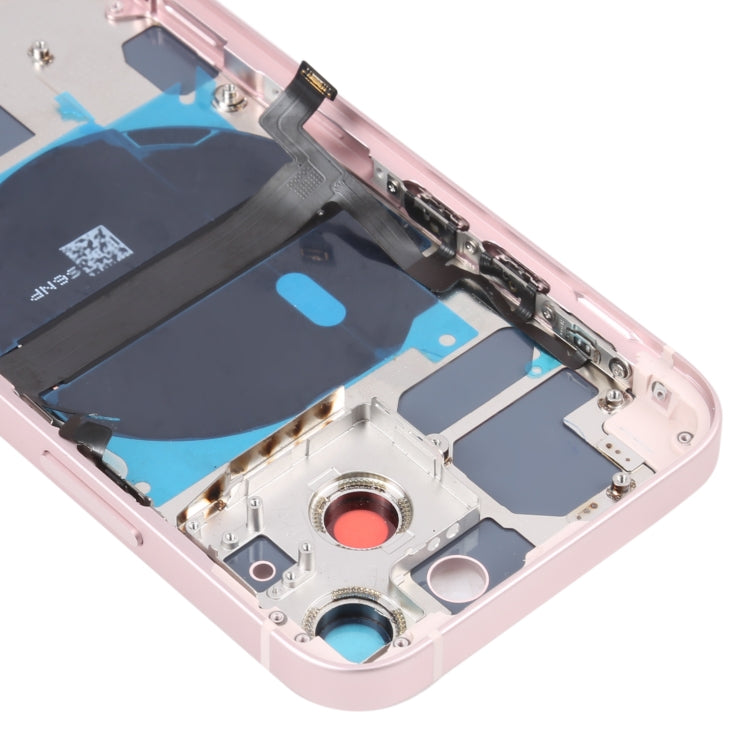 For iPhone 13 mini Battery Back Cover with Side Keys & Card Tray & Power + Volume Flex Cable & Wireless Charging Module(Pink) - Back Cover by buy2fix | Online Shopping UK | buy2fix