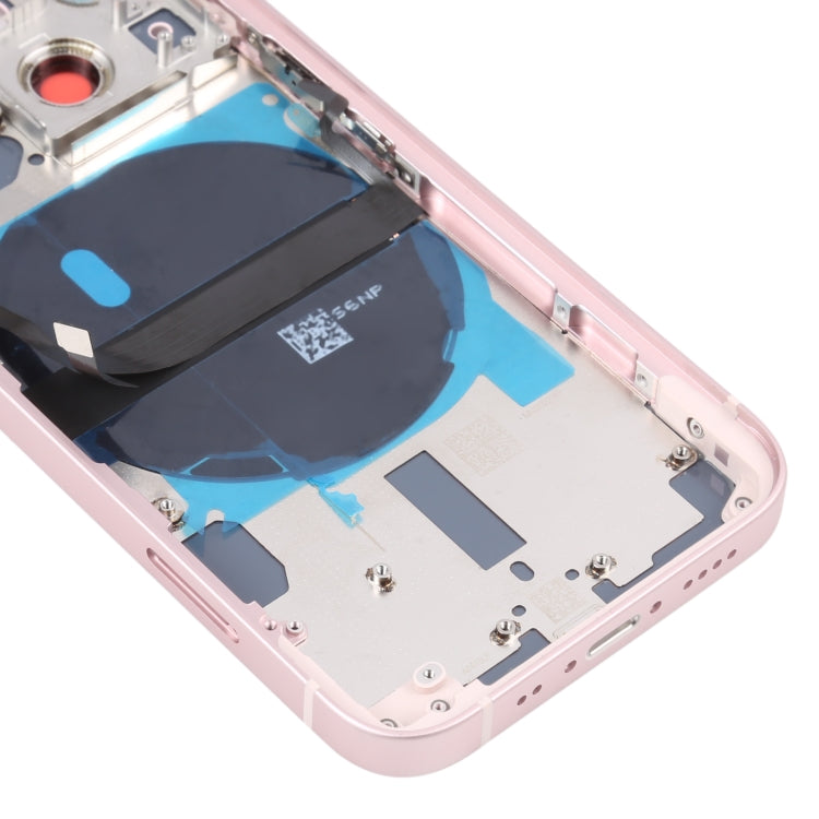 For iPhone 13 mini Battery Back Cover with Side Keys & Card Tray & Power + Volume Flex Cable & Wireless Charging Module(Pink) - Back Cover by buy2fix | Online Shopping UK | buy2fix