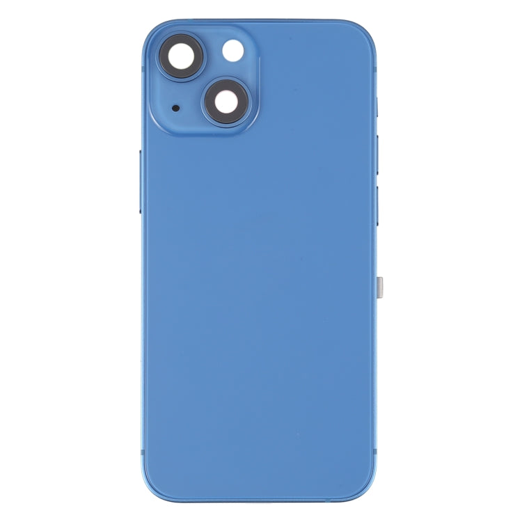 For iPhone 13 mini Battery Back Cover with Side Keys & Card Tray & Power + Volume Flex Cable & Wireless Charging Module(Blue) - Back Cover by buy2fix | Online Shopping UK | buy2fix