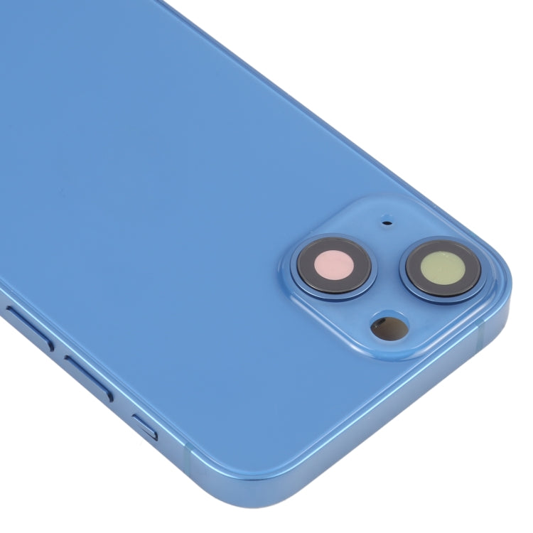 For iPhone 13 mini Battery Back Cover with Side Keys & Card Tray & Power + Volume Flex Cable & Wireless Charging Module(Blue) - Back Cover by buy2fix | Online Shopping UK | buy2fix