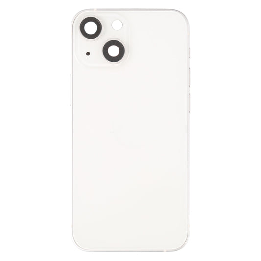 For iPhone 13 mini Battery Back Cover with Side Keys & Card Tray & Power + Volume Flex Cable & Wireless Charging Module(White) - Back Cover by buy2fix | Online Shopping UK | buy2fix