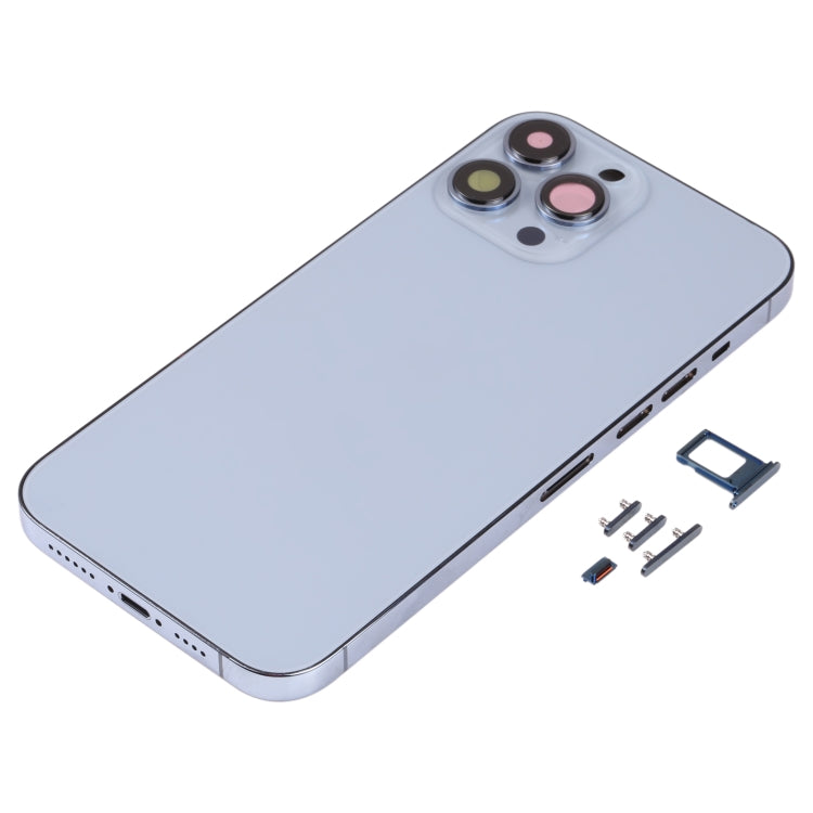 Back Housing Cover with SIM Card Tray & Side Keys & Camera Lens for iPhone 13 Pro Max(Blue) - Back Cover by buy2fix | Online Shopping UK | buy2fix