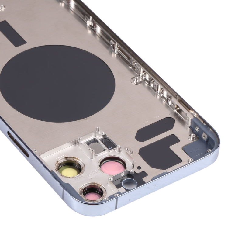 Back Housing Cover with SIM Card Tray & Side Keys & Camera Lens for iPhone 13 Pro Max(Blue) - Back Cover by buy2fix | Online Shopping UK | buy2fix