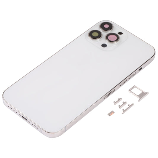 Back Housing Cover with SIM Card Tray & Side Keys & Camera Lens for iPhone 13 Pro Max(White) by buy2fix