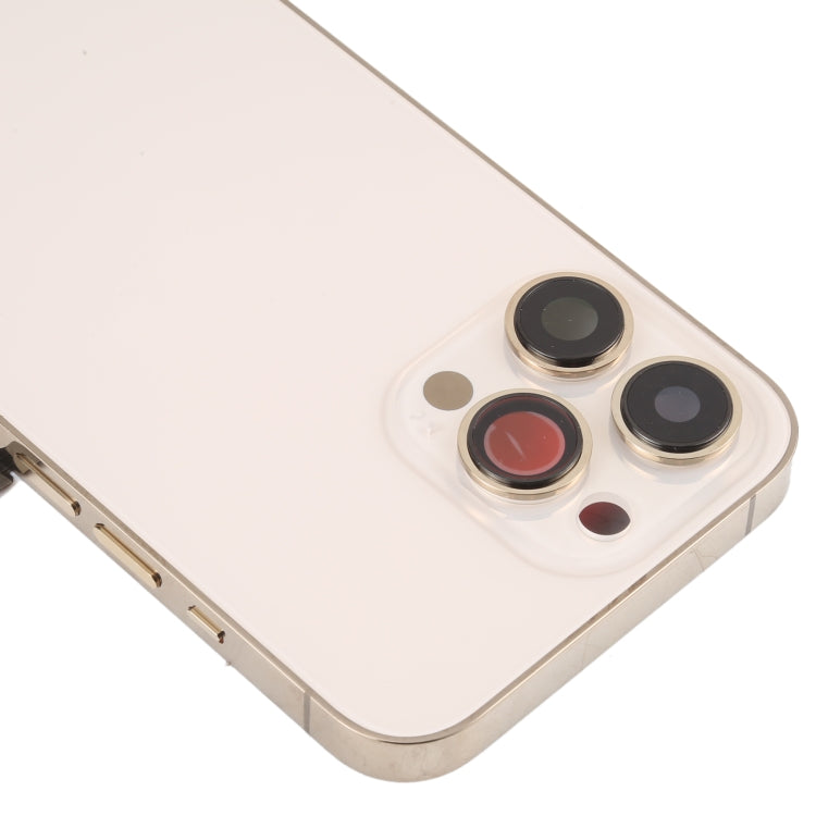 For iPhone 13 Pro Battery Back Cover with Side Keys & Card Tray & Power + Volume Flex Cable & Wireless Charging Module(Gold) - Back Cover by buy2fix | Online Shopping UK | buy2fix