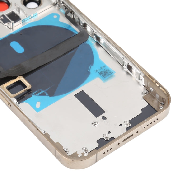 For iPhone 13 Pro Battery Back Cover with Side Keys & Card Tray & Power + Volume Flex Cable & Wireless Charging Module(Gold) - Back Cover by buy2fix | Online Shopping UK | buy2fix