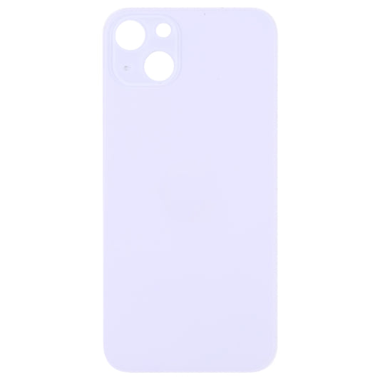 For iPhone 14 Plus Easy Replacement Big Camera Hole Glass Back Battery Cover(Purple) by buy2fix