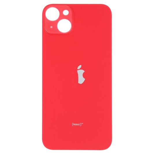 For iPhone 14 Plus Easy Replacement Big Camera Hole Glass Back Battery Cover(Red) - Back Cover by buy2fix | Online Shopping UK | buy2fix