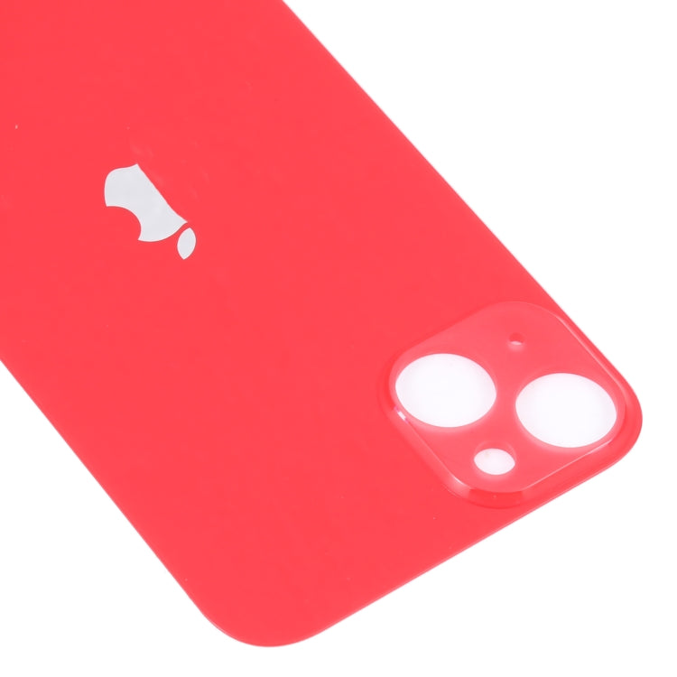 For iPhone 14 Plus Easy Replacement Big Camera Hole Glass Back Battery Cover(Red) - Back Cover by buy2fix | Online Shopping UK | buy2fix