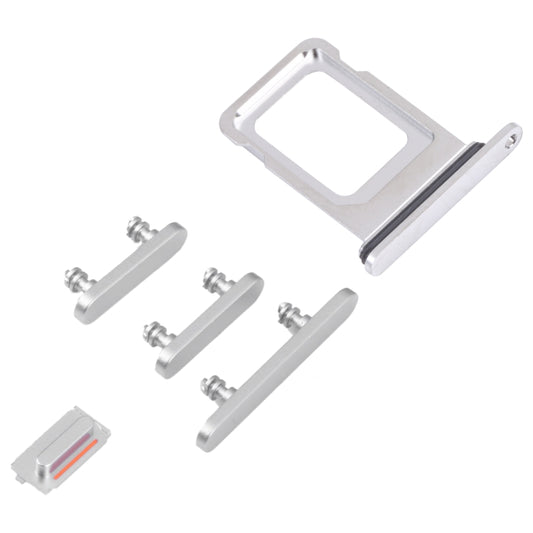 SIM Card Tray + SIM Card Tray + Side Keys for iPhone 14 Pro (Silver) by buy2fix