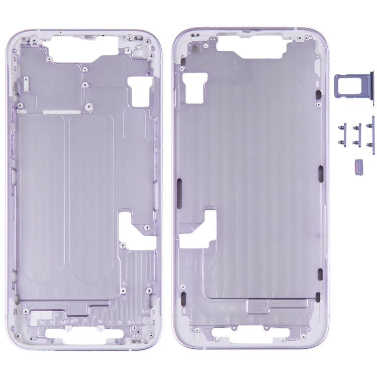 For iPhone 14 Middle Frame with Side Keys (Purple) - Others by buy2fix | Online Shopping UK | buy2fix