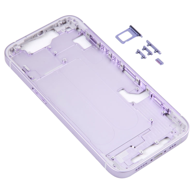 For iPhone 14 Middle Frame with Side Keys (Purple) - Others by buy2fix | Online Shopping UK | buy2fix