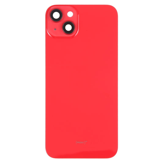 Glass Battery Back Cover with Holder for iPhone 14(Red) by buy2fix