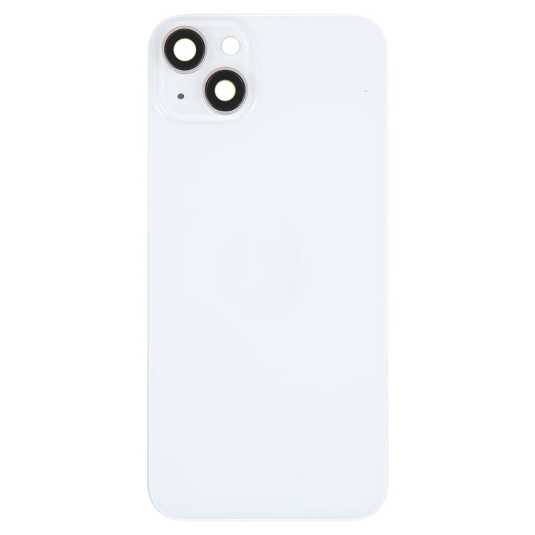 Glass Battery Back Cover with Holder for iPhone 14 Plus(White) - Back Cover by buy2fix | Online Shopping UK | buy2fix
