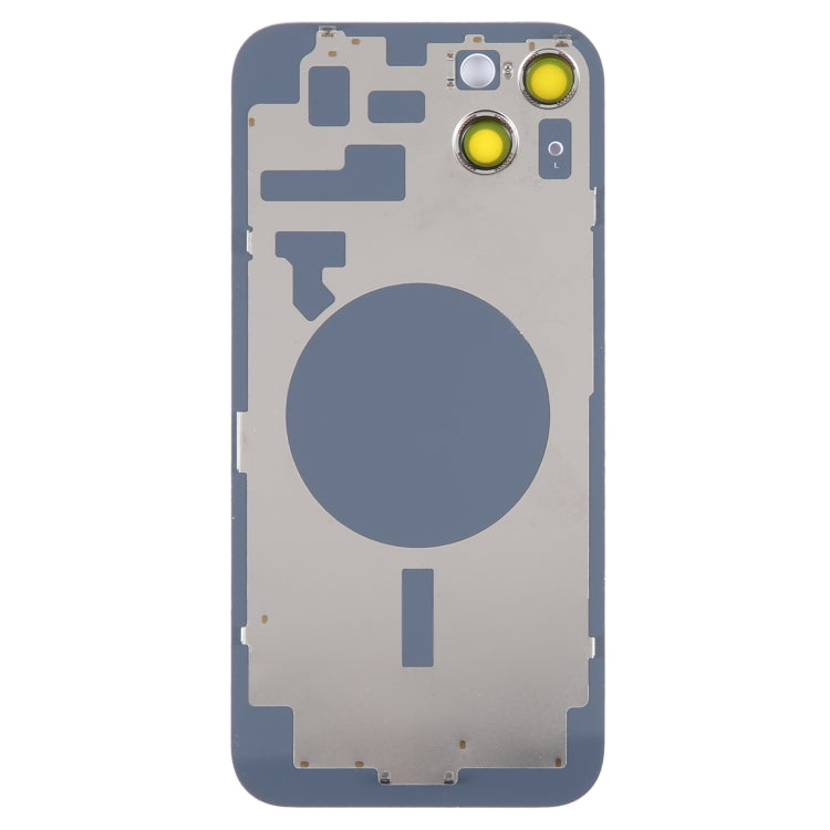Glass Battery Back Cover with Holder for iPhone 14 Plus(White) - Back Cover by buy2fix | Online Shopping UK | buy2fix
