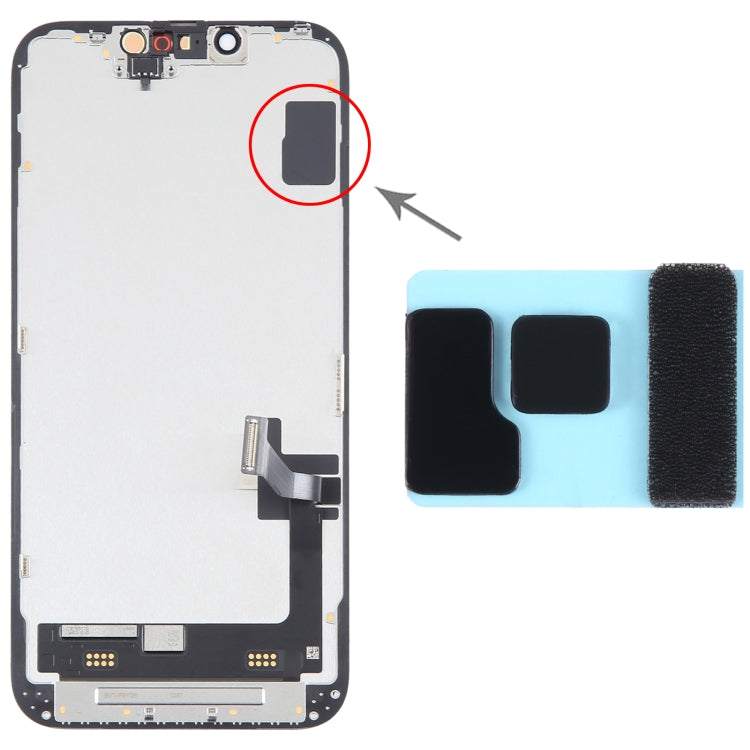 100/Set LCD Black Adhesive Sticker For iPhone 14 / 14 Plus - by buy2fix | Online Shopping UK | buy2fix