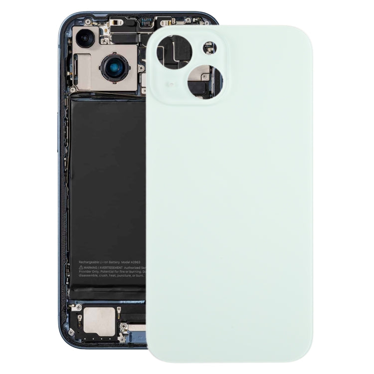 For iPhone 15 Glass Battery Back Cover(Green) - by buy2fix | Online Shopping UK | buy2fix