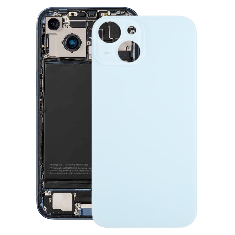 For iPhone 15 Glass Battery Back Cover(Blue) - by buy2fix | Online Shopping UK | buy2fix