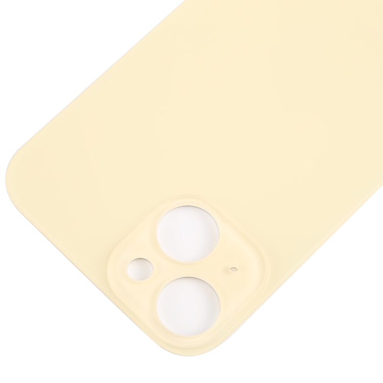 For iPhone 15 Glass Battery Back Cover(Yellow) - by buy2fix | Online Shopping UK | buy2fix