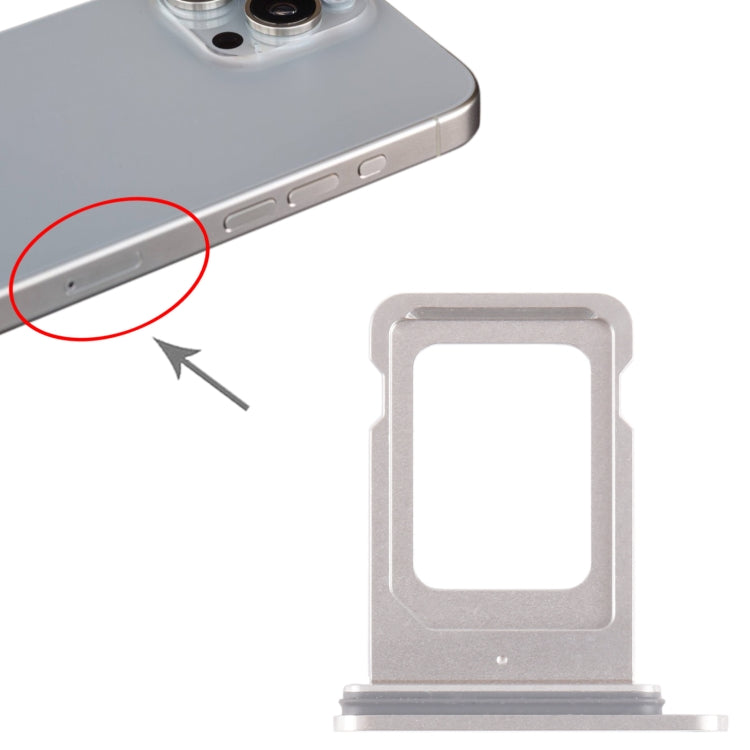 For iPhone 15 Pro SIM Card Tray (White) - by buy2fix | Online Shopping UK | buy2fix