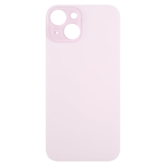 For iPhone 15 Easy Replacement Big Camera Hole Glass Back Battery Cover(Pink) - Back Cover by buy2fix | Online Shopping UK | buy2fix