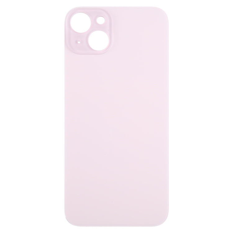 For iPhone 15 Plus Easy Replacement Big Camera Hole Glass Back Battery Cover(Pink) - Back Cover by buy2fix | Online Shopping UK | buy2fix