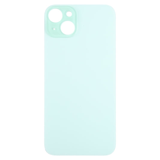 For iPhone 15 Plus Easy Replacement Big Camera Hole Glass Back Battery Cover(Green) by buy2fix