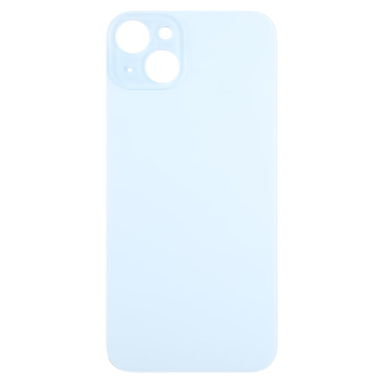 For iPhone 15 Plus Easy Replacement Big Camera Hole Glass Back Battery Cover(Blue) - by buy2fix | Online Shopping UK | buy2fix