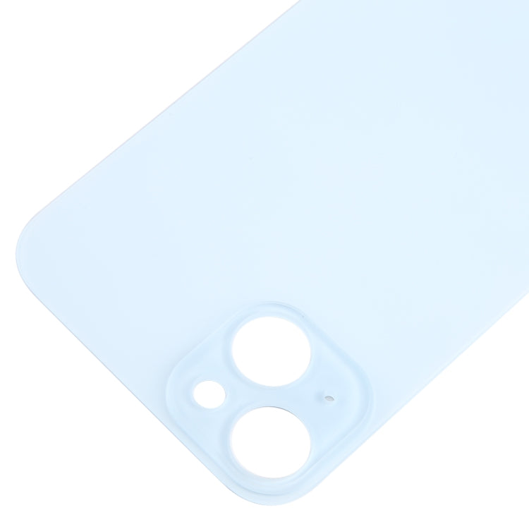 For iPhone 15 Plus Easy Replacement Big Camera Hole Glass Back Battery Cover(Blue) - by buy2fix | Online Shopping UK | buy2fix