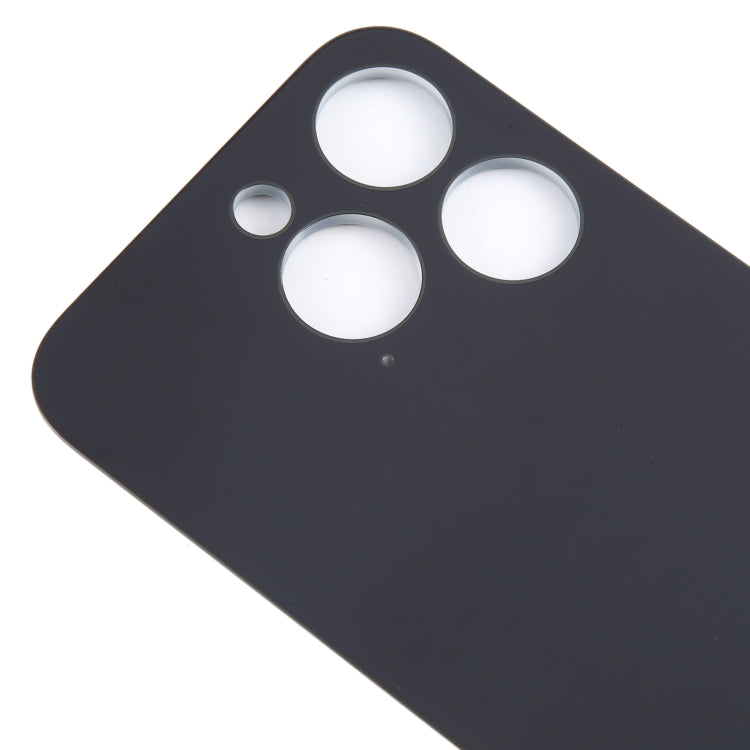 For iPhone 15 Pro Easy Replacement Big Camera Hole Glass Back Battery Cover(Black) - Back Cover by buy2fix | Online Shopping UK | buy2fix