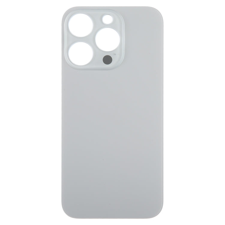 For iPhone 15 Pro Easy Replacement Big Camera Hole Glass Back Battery Cover(Titanium) - Back Cover by buy2fix | Online Shopping UK | buy2fix