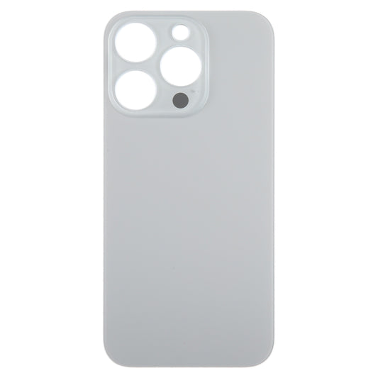 For iPhone 15 Pro Easy Replacement Big Camera Hole Glass Back Battery Cover(Titanium) by buy2fix