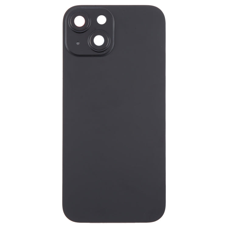 For iPhone 15 Plus Glass Battery Back Cover with Camera Lens Cover(Black) - Back Cover by buy2fix | Online Shopping UK | buy2fix
