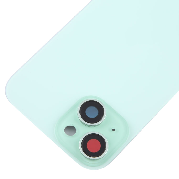 For iPhone 15 Plus Glass Battery Back Cover with Camera Lens Cover(Green) - Back Cover by buy2fix | Online Shopping UK | buy2fix