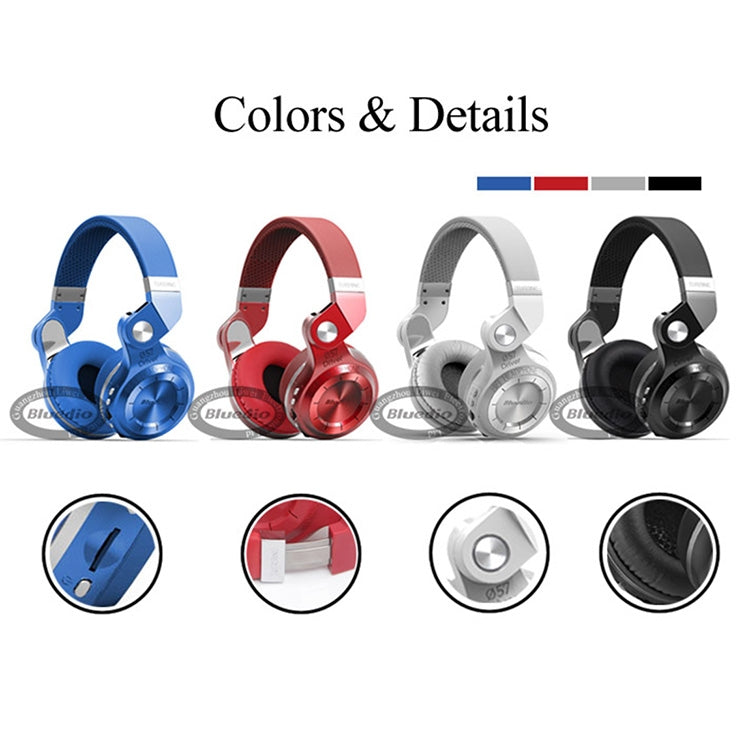 Bluedio T2+ Turbine Wireless Bluetooth 4.1 Stereo Headphones Headset with Mic & Micro SD Card Slot & FM Radio, For iPhone, Samsung, Huawei, Xiaomi, HTC and Other Smartphones, All Audio Devices(Black) - Headset & Headphone by Bluedio | Online Shopping UK | buy2fix
