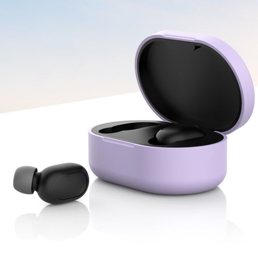 Silicone Charging Box Protective Case for Xiaomi Redmi AirDots / AirDots S / AirDots 2(Purple) by buy2fix