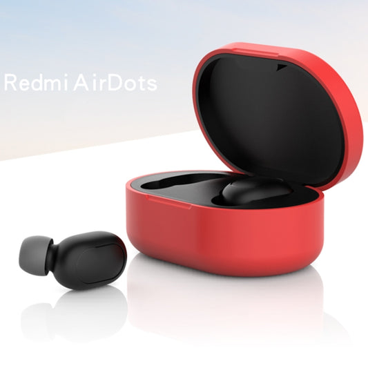Silicone Charging Box Protective Case for Xiaomi Redmi AirDots / AirDots S / AirDots 2(Red) by buy2fix
