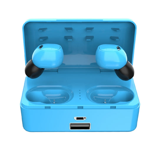 G10 TWS Bluetooth 5.0 Wireless Bluetooth Earphone with Charging Box, Support Digital Display & HD Call & Power Bank(Blue) by buy2fix