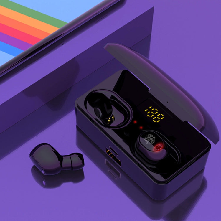 G10 TWS Bluetooth 5.0 Wireless Bluetooth Earphone with Charging Box, Support Digital Display & HD Call & Power Bank(White) by buy2fix