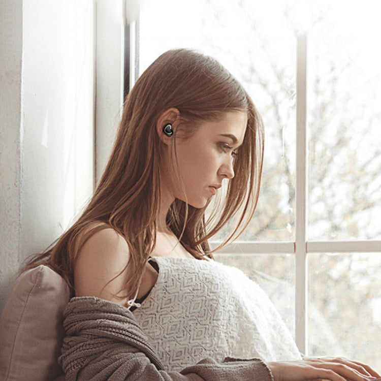 X7 Bluetooth 4.1 Mini Invisible Wireless Sports Bluetooth Earphone with Charging Box (Black) by buy2fix