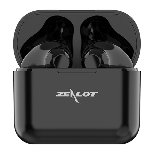 ZEALOT T3 Bluetooth 5.0 TWS Wireless Bluetooth Earphone with Charging Box, Support Touch & Call & Power Display(Black) by ZEALOT