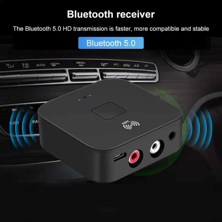 B11 Bluetooth 5.0 Receiver AUX NFC to 2 x RCA Audio Adapter by buy2fix