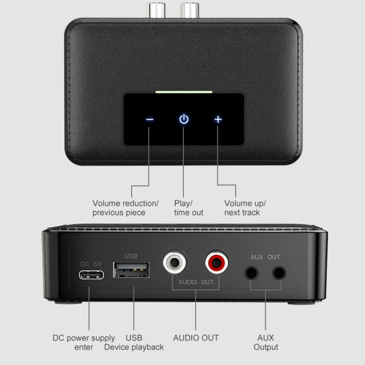 NFC BT19 Bluetooth 5.0 Receiver Transmitter Headset Car Audio Player - Audio Receiver Transmitter by buy2fix | Online Shopping UK | buy2fix