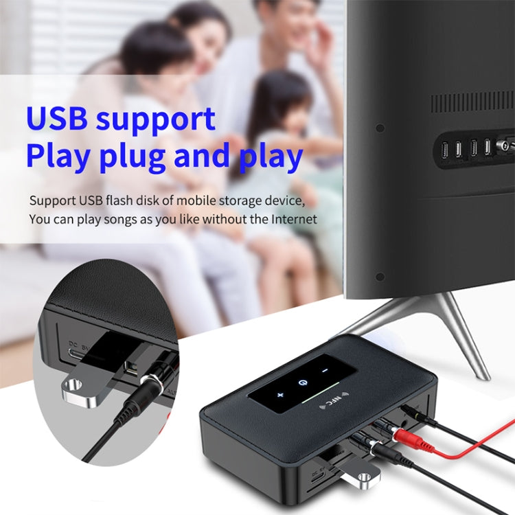 NFC BT19 Bluetooth 5.0 Receiver Transmitter Headset Car Audio Player - Audio Receiver Transmitter by buy2fix | Online Shopping UK | buy2fix