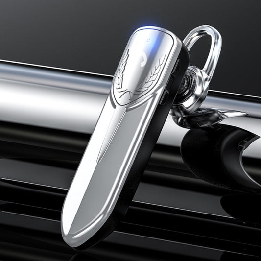 M81 CVC Noise Reduction Unilateral Business Ear-mounted Bluetooth Earphone, Support Siri & One for Two(Silver) by buy2fix