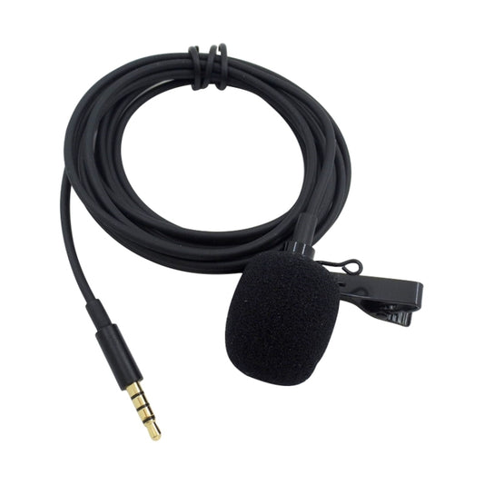 ZS0154 Recording Clip-on Collar Tie Mobile Phone Lavalier Microphone, Cable length: 1.2m (Black) by buy2fix