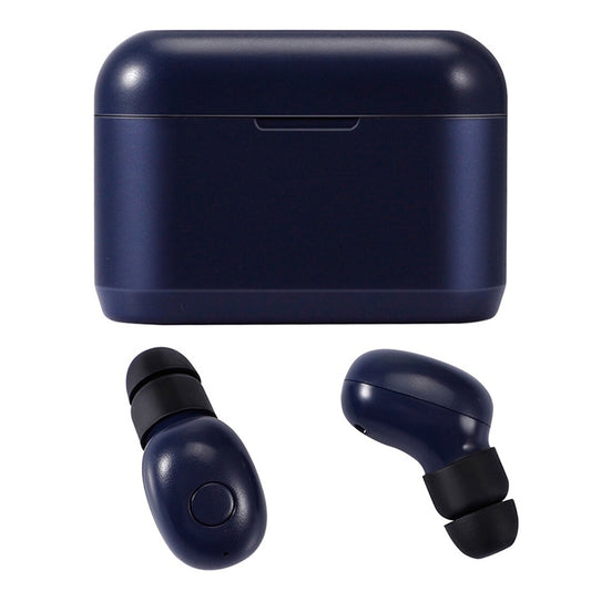 DT-4 IPX Waterproof Bluetooth 5.0 Wireless Bluetooth Earphone with 350mAh Magnetic Charging Box, Support for Calling(Dark Blue) by buy2fix