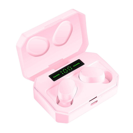 DT-14 Wireless Two Ear Bluetooth Headset Supports Touch & Smart Magnetic Charging & Power On Automatic Pairing(Pink) by buy2fix